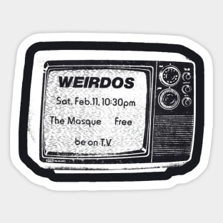 The Weirdos on TV @The Masque 1978 Sticker